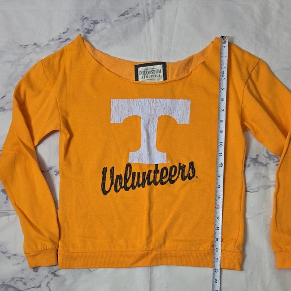 Colosseum Orange Off-the-Shoulder TN Volunteers Sweatshirt - Picture 3 of 6